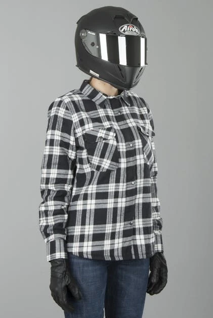 Camicia Donna Course Rinforzata In Aramide Nero-Bianco 9 Camicia Donna Course Rinforzata In Aramide Nero-Bianco - immagine 9