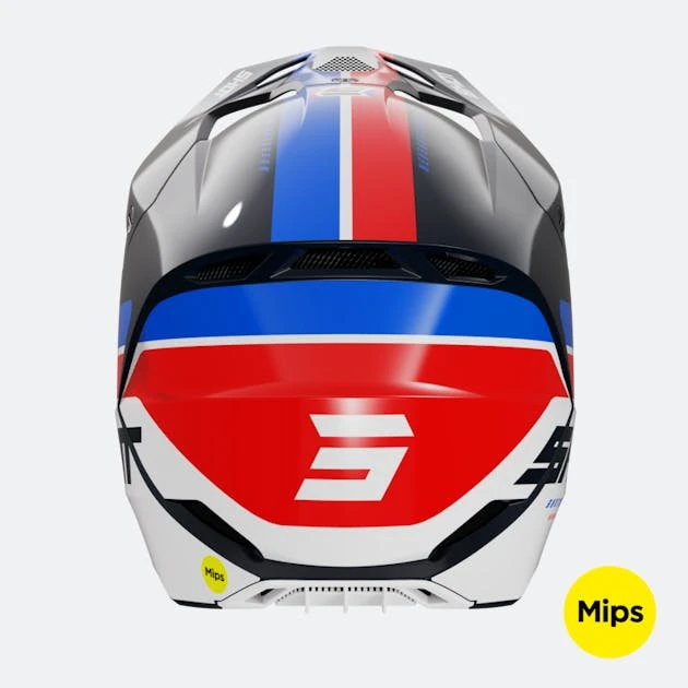 Casco Cross Shot Race Mips Iron Blu-Rosso 3 Casco Cross Shot Race Mips Iron Blu-Rosso - immagine 3