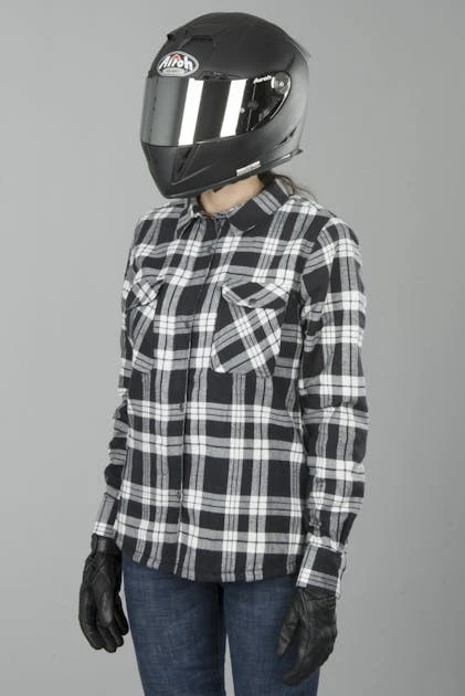 Camicia In Flanella Donna Course Aramide Nero-Bianco 3 Camicia In Flanella Donna Course Aramide Nero-Bianco - immagine 3