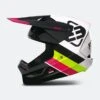 Casco Cross Freegun XP4 Rainbow Rainbow Nero-Bianco Lucido