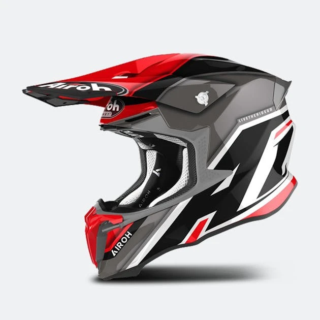 Casco Cross AIROH Twist 2.0 Rosso Scuro 1 Casco Cross AIROH Twist 2.0 Rosso Scuro