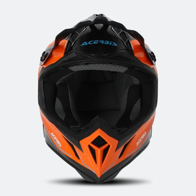 Casco Cross Acerbis Steel Carbon Arancio-Nero 2 Casco Cross Acerbis Steel Carbon Arancio-Nero - immagine 2