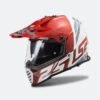 Casco Adventure LS2 MX436 Pioneer Evo Rosso-Bianco