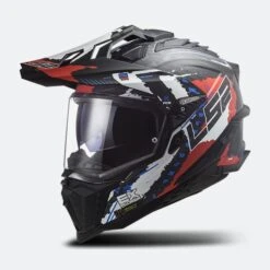Casco Adventure LS2 MX701 C Explorer Extend Nero Opaco-Rosso
