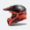 Casco Cross LS2 MX437 Fast Evo Nero-Rosso
