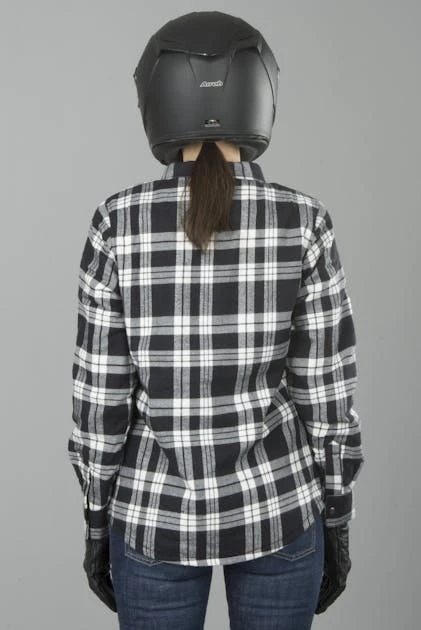 Camicia In Flanella Donna Course Aramide Nero-Bianco 6 Camicia In Flanella Donna Course Aramide Nero-Bianco - immagine 6