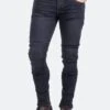 Jeans Moto Course Norman Tapered Fit Washed Grigio Scuro