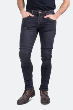 Jeans Moto Course Norman Tapered Fit Washed Grigio Scuro