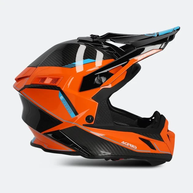 Casco Cross Acerbis Steel Carbon Arancio-Nero 3 Casco Cross Acerbis Steel Carbon Arancio-Nero - immagine 3