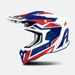 Casco Cross Airoh Strycker Ax Blu-Rosso