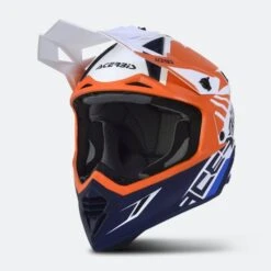 Casco Cross Acerbis X-Track VTR Arancio-Blu