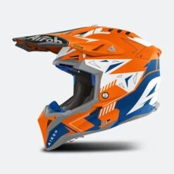 Casco Cross AIROH Aviator 3 Spin Arancio Fluo Opaco