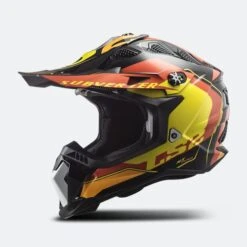 Casco Cross LS2 MX700 Subverter Arched Nero-Giallo-Rosso