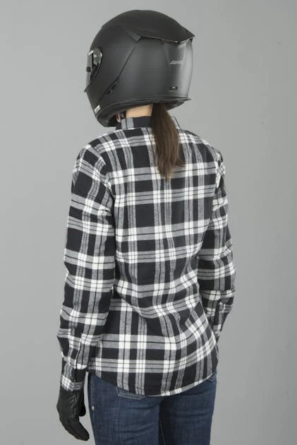 Camicia In Flanella Donna Course Aramide Nero-Bianco 5 Camicia In Flanella Donna Course Aramide Nero-Bianco - immagine 5