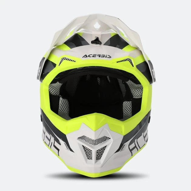 Casco Cross Acerbis Profile 4 Giallo-Bianco 2 Casco Cross Acerbis Profile 4 Giallo-Bianco - immagine 2