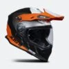Casco Adventure Just1 J34 Pro Outerspace Nero-Titanio-Arancio
