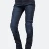 Jeans Moto Donna Course Burnout Rinforzati In Aramide Slim Fit Blu Scuro