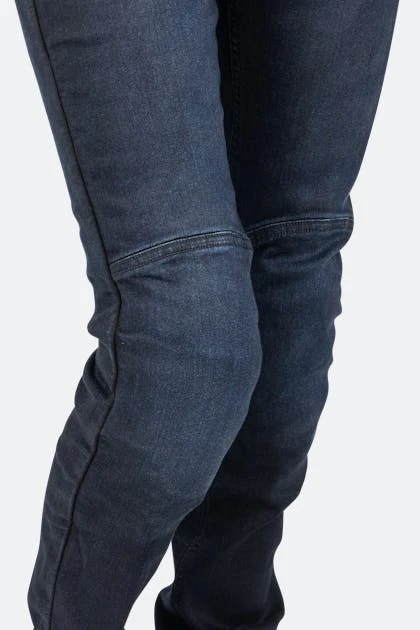 Jeans Moto Donna Course Burnout Rinforzati In Aramide Slim Fit Blu Scuro 7 Jeans Moto Donna Course Burnout Rinforzati In Aramide Slim Fit Blu Scuro - immagine 7