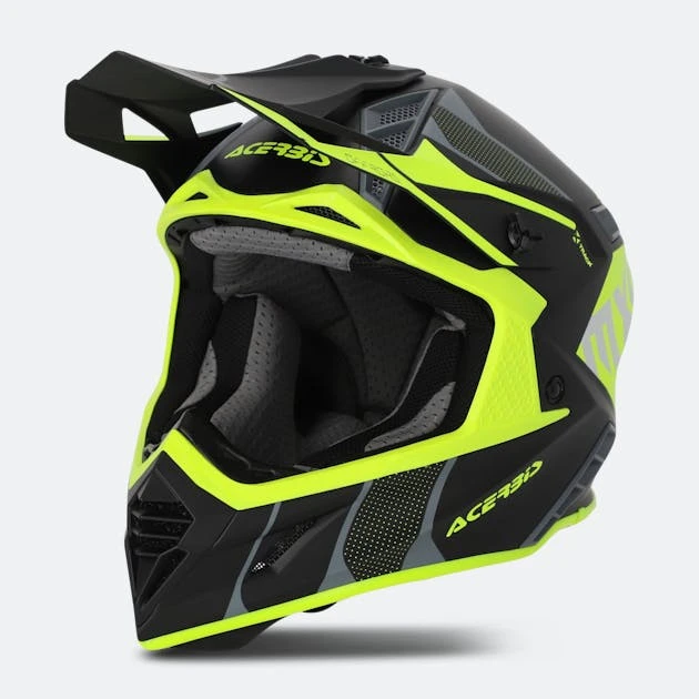 Casco Cross Acerbis X-Track Nero-Giallo Fluo 1 Casco Cross Acerbis X-Track Nero-Giallo Fluo