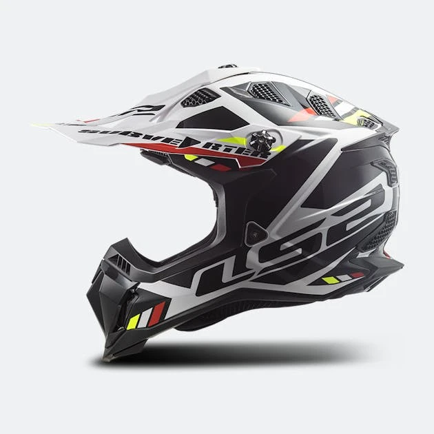 Casco Cross LS2 MX700 Subverter Stomp Bianco-Nero 3 Casco Cross LS2 MX700 Subverter Stomp Bianco-Nero - immagine 3