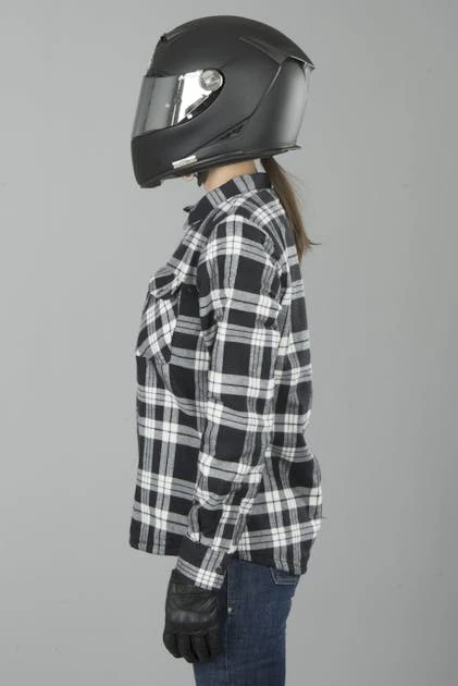 Camicia In Flanella Donna Course Aramide Nero-Bianco 4 Camicia In Flanella Donna Course Aramide Nero-Bianco - immagine 4