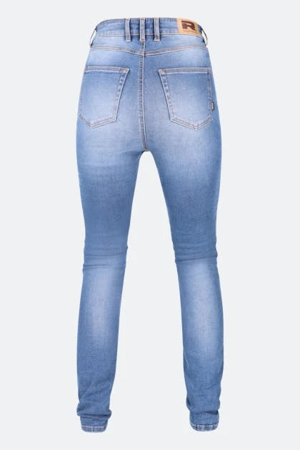 Jeans Moto Donna Richa Second Skin Corti Slavati Blu 2 Jeans Moto Donna Richa Second Skin Corti Slavati Blu - immagine 2