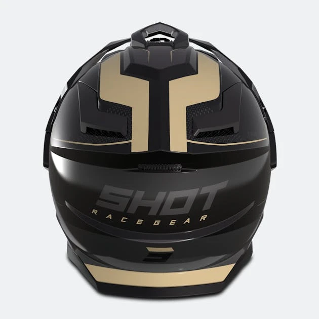 Casco Adventure Shot Trek Rally Rally Nero-Sabbia Lucido 3 Casco Adventure Shot Trek Rally Rally Nero-Sabbia Lucido - immagine 3