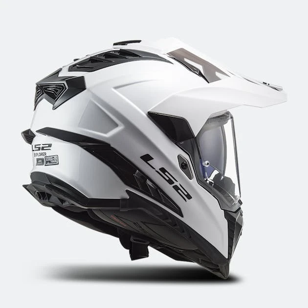 Casco Adventure LS2 MX701 Explorer Solido-Bianco 2 Casco Adventure LS2 MX701 Explorer Solido-Bianco - immagine 2