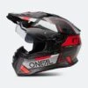 Casco Adventure O'Neal D-SRS Square V.23 Nero-Grigio-Rosso