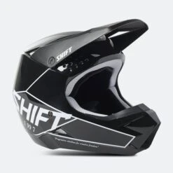 Casco Cross Bambino Shift White Label Bliss Nero-Bianco