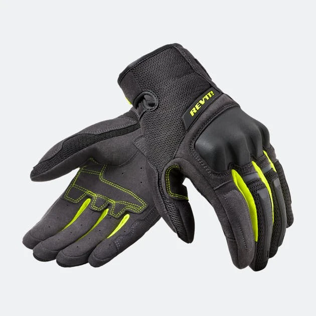 Guanti Moto Rev'it! Volcano Nero-Giallo Neon 1 Guanti Moto Rev'it! Volcano Nero-Giallo Neon