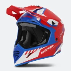 Casco Cross Acerbis X-Track Rosso-Blu