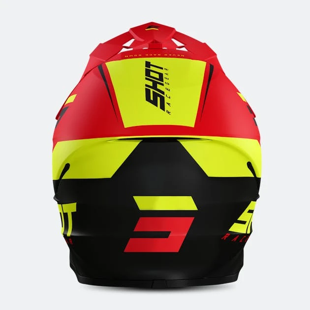 Casco Cross Shot Furious Chase Rosso-Neon-Giallo 2 Casco Cross Shot Furious Chase Rosso-Neon-Giallo - immagine 2