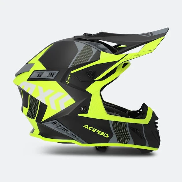 Casco Cross Acerbis X-Track Nero-Giallo Fluo 3 Casco Cross Acerbis X-Track Nero-Giallo Fluo - immagine 3