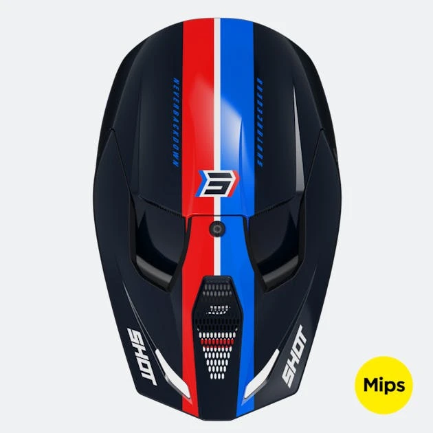 Casco Cross Shot Race Mips Iron Blu-Rosso 2 Casco Cross Shot Race Mips Iron Blu-Rosso - immagine 2