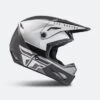Casco Cross Bambino FLY Racing Kinetic Straight Edge Nero-Grigio
