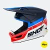 Casco Cross Shot Race Mips Iron Blu-Rosso