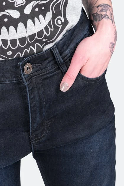 Jeans Moto Donna Course Burnout Rinforzati In Aramide Slim Fit Blu Scuro 6 Jeans Moto Donna Course Burnout Rinforzati In Aramide Slim Fit Blu Scuro - immagine 6