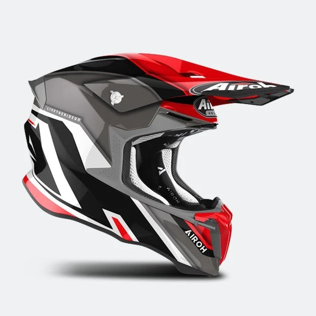 Casco Cross AIROH Twist 2.0 Rosso Scuro 2 Casco Cross AIROH Twist 2.0 Rosso Scuro - immagine 2