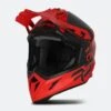 Casco Cross Acerbis Steel Carbon Rosso