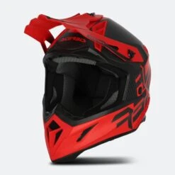 Casco Cross Acerbis Steel Carbon Rosso