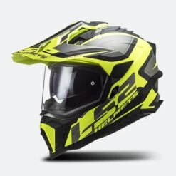 Casco Adventure LS2 MX701 Explorer Alter Nero Opaco H-V-Giallo
