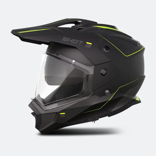 Casco Adventure Shot Trek Rally Nero-Giallo Neon 1 Casco Adventure Shot Trek Rally Nero-Giallo Neon