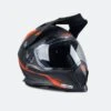 Casco Adventure Just1 J14 Line Rosso Fluo