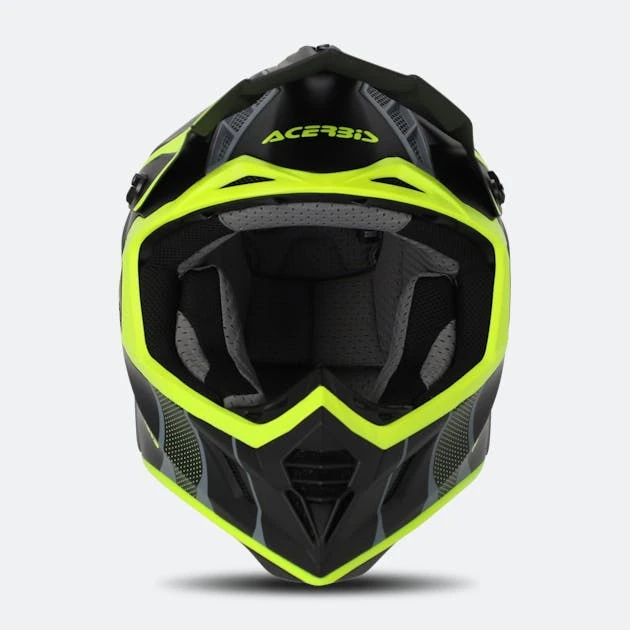 Casco Cross Acerbis X-Track Nero-Giallo Fluo 2 Casco Cross Acerbis X-Track Nero-Giallo Fluo - immagine 2