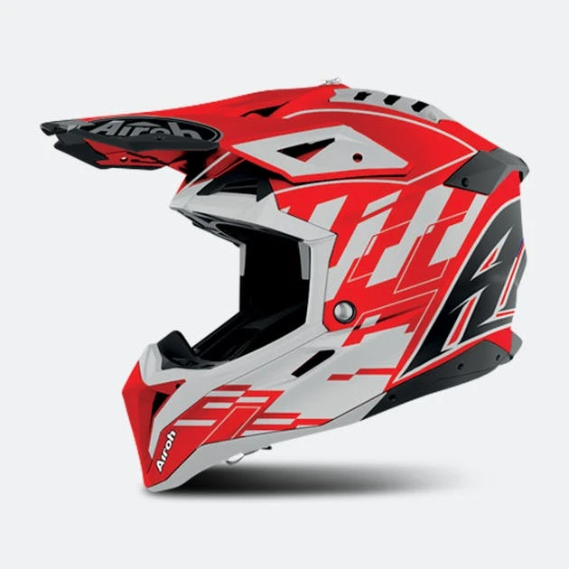 Casco Cross Airoh Aviator 3 Rampage Rosso 1 Casco Cross Airoh Aviator 3 Rampage Rosso