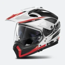 Casco Adventure Nolan N70-2 X Earthquake N-COM Metal Bianco 49