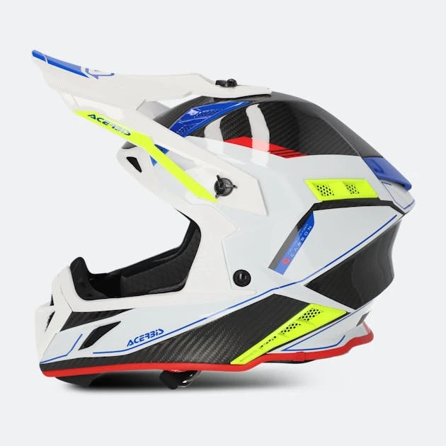Casco Cross Acerbis Steel Carbon Bianco-Nero 5 Casco Cross Acerbis Steel Carbon Bianco-Nero - immagine 5