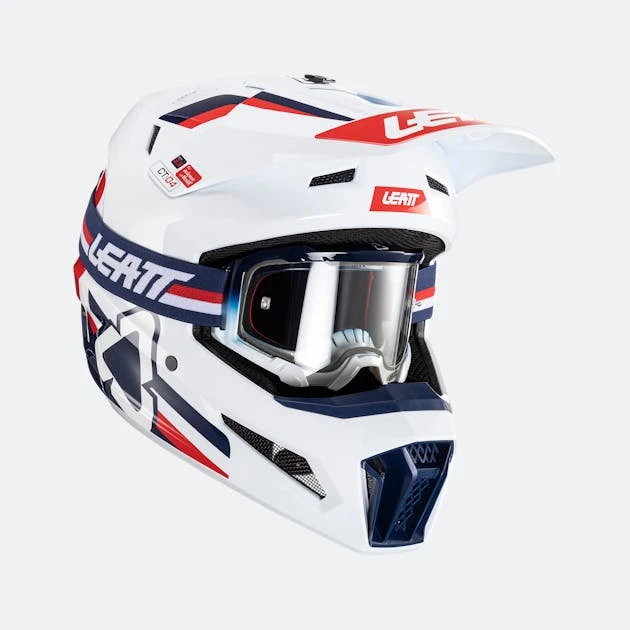 Kit Casco Cross Leatt Moto 3.5 V24 Royal Con Maschera