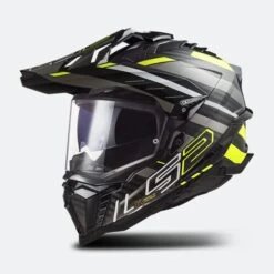 Casco Adventure LS2 MX701 EXPLORER C EDGE Nero-Giallo Fluo